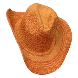 Universal Thread Vibrant Orange Women’s Straw Cowboy Hat NWT